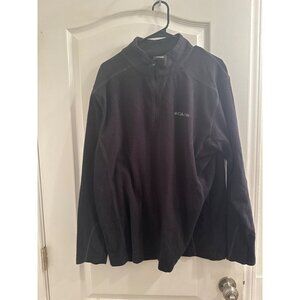 Columbia Mens XL Black Fleece Quarter Zip Pullover AM6558‎ 1352471